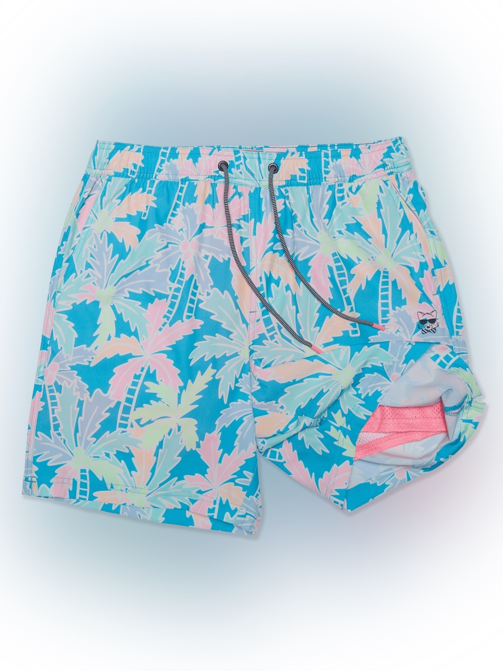 Party Pants /// Men’s Busy Palms 7” Happy Hour Swim Trunks - Size Large - Picture 2 of 7